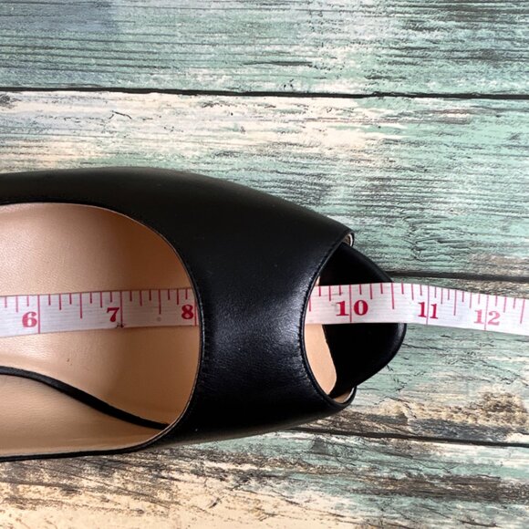 Cole Haan Pumps Womens Size 10B Black Leather Open Toe Dress Work Shoes Heels - Picture 7 of 13